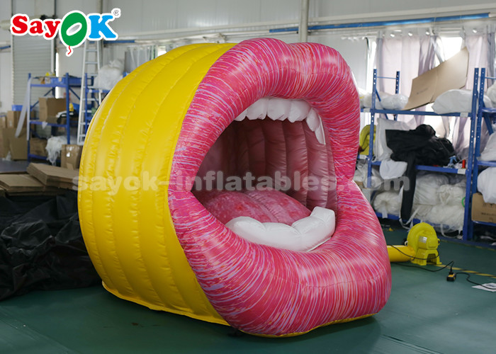 Vivid Custom Inflatable Products , Large Inflatable Mouth Lip For Advertising