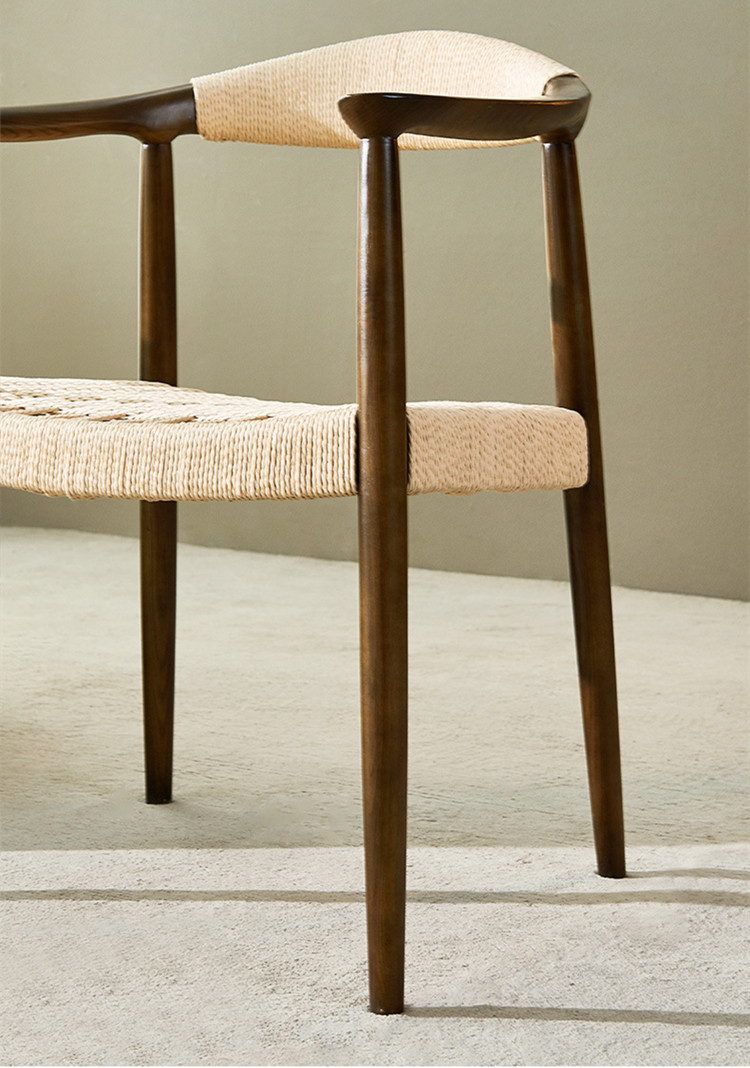 Modern Minimalist Wood Dining Chair Nordic Villa OX Horn Dining Chair 200kg