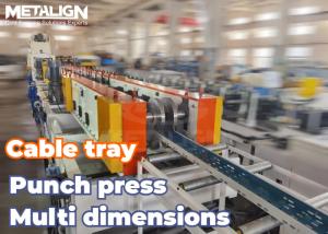 Quality Adjustable Width Slot Type Cable Tray Roll Forming Machine For Pre Punched Steel Profiles wholesale