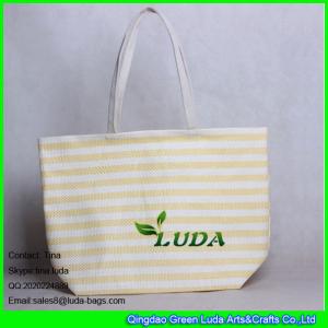Quality LUDA striped paper straw gift bags wholesale