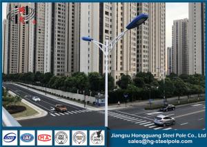 Quality Wind Prood Polygonal Street Light Poles , IP 65 Street Lamp Pole For Road Lamps wholesale