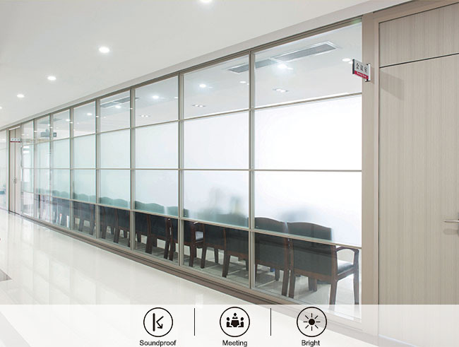 quality guarantee noise insulation partition wall tempered glass easy installation