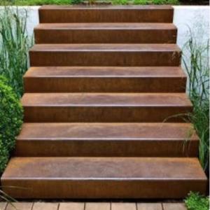 Quality Custom Made Corten Steel Garden Steps Rusted Red Color wholesale