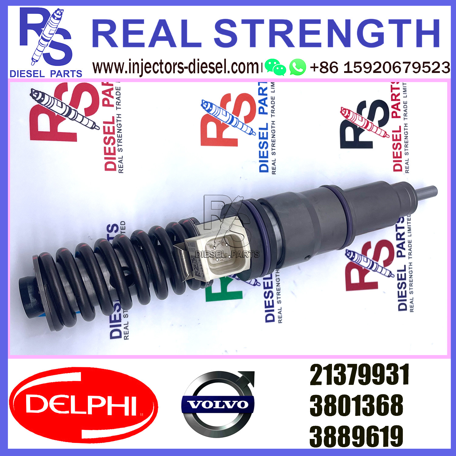 DELPHI 4pin injector 21379931 Diesel pump Injector V-O-L-V 21379931 3801368 3889619 E3.18 for V-O-L-V PENTA MD13