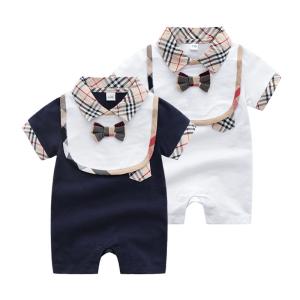 Quality High Quality Infant Baby Organic Bodysuit With Bow Summer Thin Romper OEM wholesale