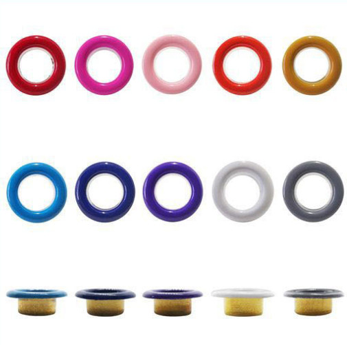 Electroplated IRON Hollow Snap Eyelet Rings Buckle Diameter 4-10mm Suitable For Clothing, Canvas Shoes Bag Accessories