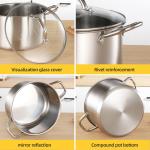 Good Quality Silver kitchen Ware Cooking Soup Steamer Pot Stainless Steel 410