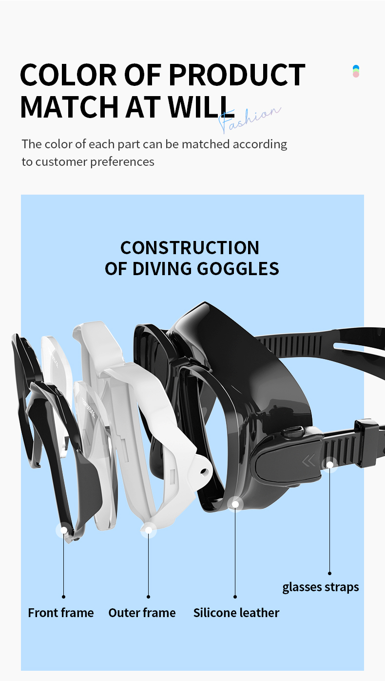 Kids Underwater Diving Equipment Full View Snorkel Mask For Glasses Wearers
