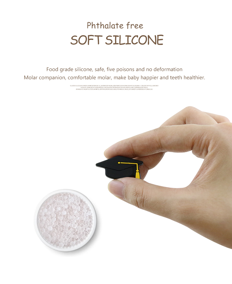 Customized Focal Silicone Beads For Pens Graduation Bracelet Clip DIY