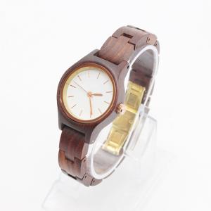 Quality Red Sandalwood Womens Stainless Steel Watch Female Wooden Watches wholesale