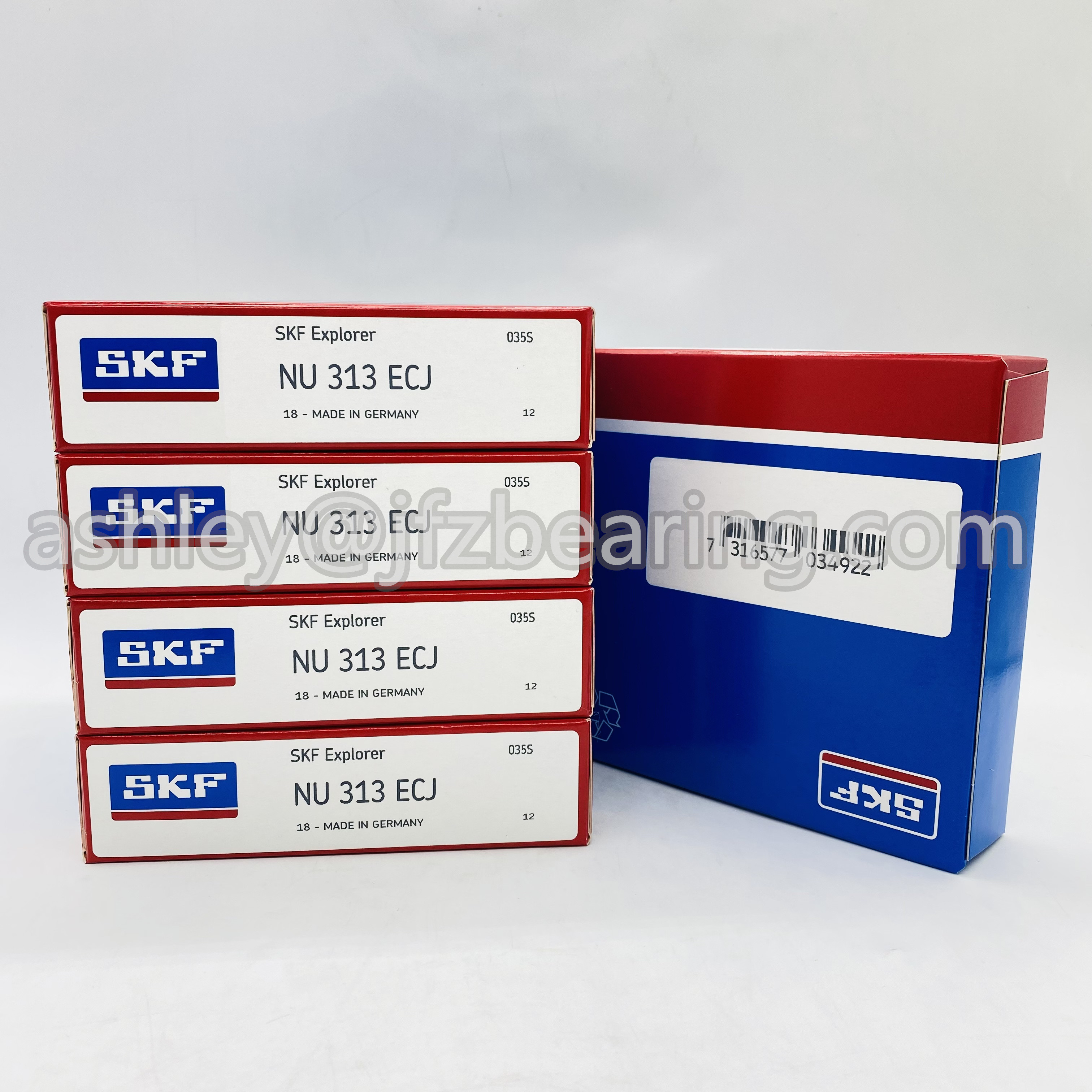 SKF NU 313 EC （Type EC Cylindrical Roller Bearing）, single row, rolling element centred