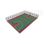 Outdoor / Indoor Basketball Court PU Sports Flooring Wear Resistance
