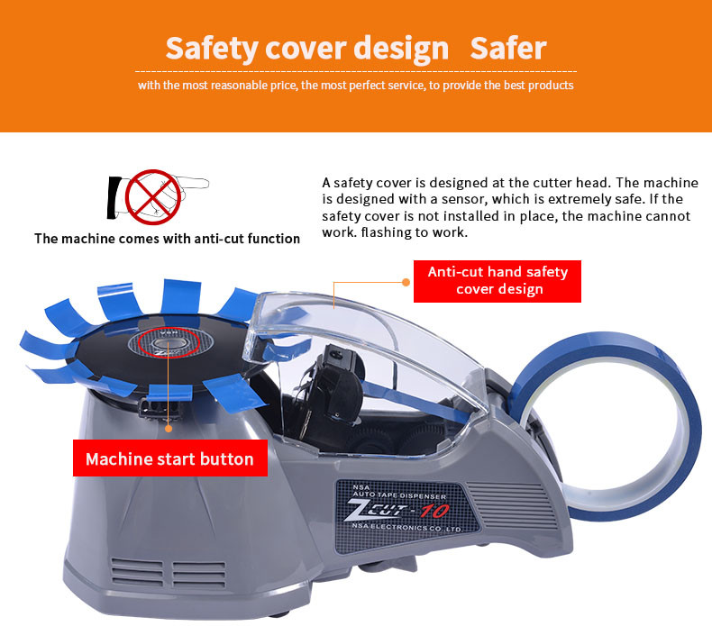 Auto Turntable Tape Dispenser Zcut 870 25mm Width ABS Material