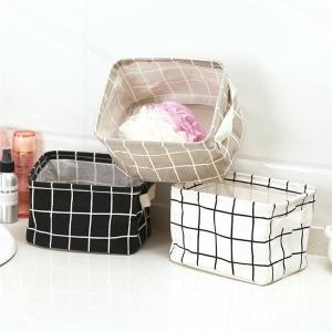 Quality Desktop Pantone Cotton Linen Storage Boxes Organizer Embossed wholesale