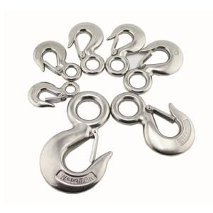 Quality S320 Stainless Steel Lifting Eye Slip Hoist Hook Hardware US Type Drop Forged Rigging wholesale