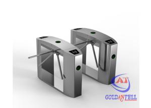 Quality 304 Stainless Steel Tripod Barrier Gate Bridge Style Design / Scanner Windows Pedestrian Gate wholesale