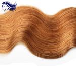 Colorful Human Hair Extensions For Girls , Colored Real Hair Extensions