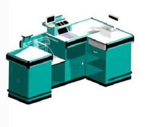 Quality Beveled Retail Store Checkout Counters Anti - Slip Cargo Space Aluminum Border wholesale