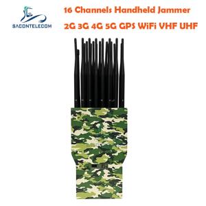 Quality UMTS Portable Signal Jammer 21 Bands 315mhz 433mhz 868mhz 3.5G GPS wholesale