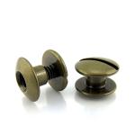 Male and Female Steel Chicago Screws for Leather Decoration in Custom Bronze
