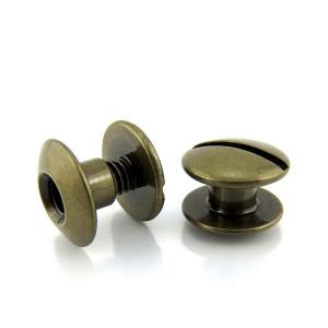 Quality Male and Female Steel Chicago Screws for Leather Decoration in Custom Bronze Color wholesale