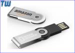 Round LED Light Shinning 360 Rotating 8GB USB Drives Metal Twister