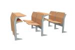 School Classroom Student Desk And Chair Set Gravity Mechanism College Furniture