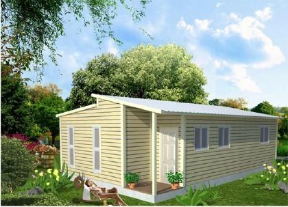 Mini 20 / 30SQM Prefabricated Bungalow Homes , Light Steel Bungalow Modular