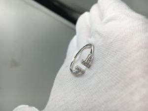 Quality T Wire Ring With Round Brilliant Diamonds , Engagement Rings For Women White Gold wholesale