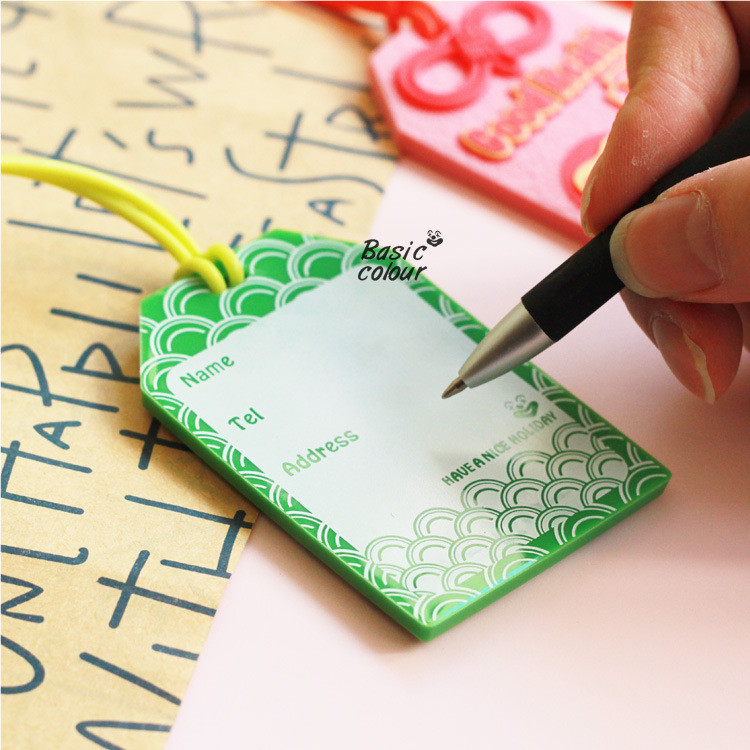 20g Personalized Travel Name Tag with Cute Cartoon Design and Soft Silicone Material