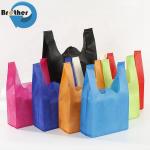 Customize PP Non Woven TNT Bags/Nonwoven Flat Bag/T-Shirt Bag Colored Blue