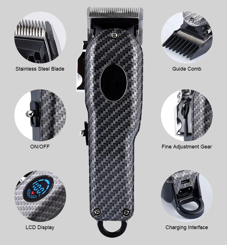 Cordless Corded Professional Electric Hair Trimmer for Men Beard Cutter