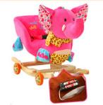 Cute Plush Rocking Elephent Animal Toys With Music For Children Riding On
