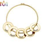 10.5g Womens Engraved Bracelets With Round Pendants