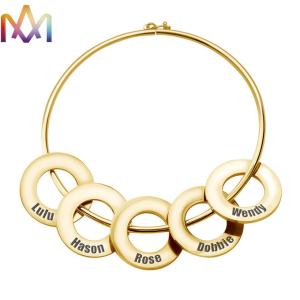 Quality 10.5g Womens Engraved Bracelets With Round Pendants wholesale