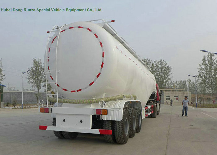V Type Cement Hauling Trailers With Diesel Engine For Dry Powder Meterial 60 - 65 M3