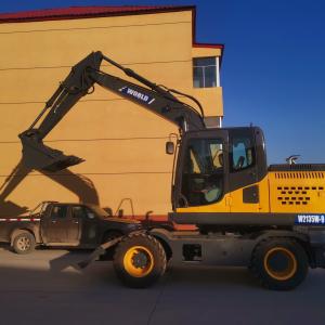Quality Small Bucket Wheeled Mini Excavator Hydraulic Control Earth Moving Machine wholesale