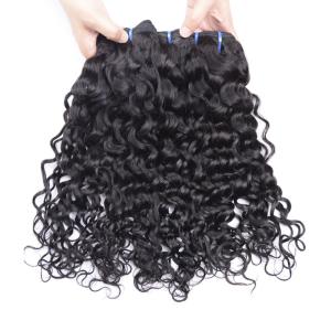 Quality Water Wave Human Hair Weave 8-26 Inch Extension Remy Curly 1/3/4 PCS Hair Bundle wholesale