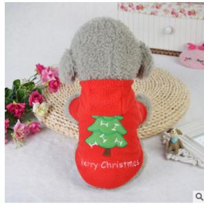 Quality Dogs Christmas tree decoration clothes Christmas high quality polar fleece pets Christmas clothes red color wholesale