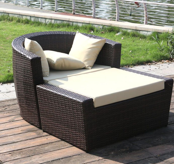 Outdoor Rattan Sofa Set Wicker Furniture Mirror Outdoor Sofa 980x600x410mm