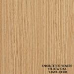 Recon Wood Veneer Yellow Oak Vertical Grain Quarter Cut 3050*640mm For Hotel