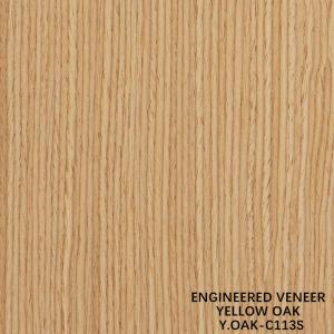 Quality Recon Wood Veneer Yellow Oak Vertical Grain Quarter Cut 3050*640mm For Hotel Decoration Paper Back China Manufacturer wholesale