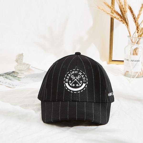 Cheap Black 50cm Embroidered Baseball Caps With Metal Buckle for sale
