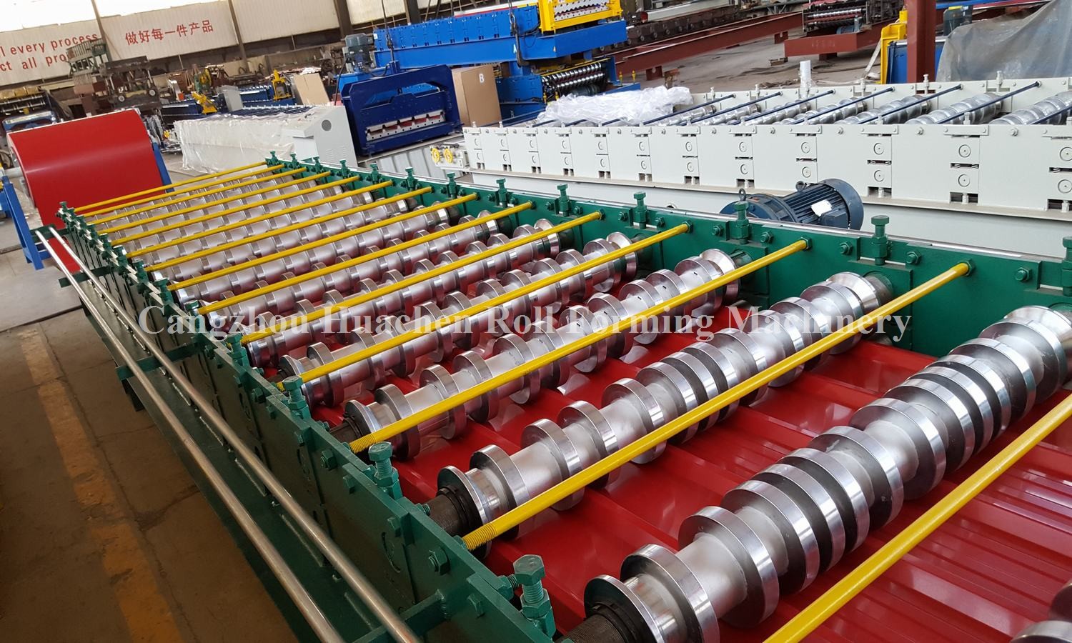 Floor Panel Metal Roll Forming Machine / Roofing Sheet Making Machine 1050 Type