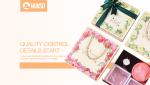Coloured Cardboard Paperboard Gift Boxes Bowknot Cotton Handle Embroidery