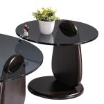 Contemporary Minimalist Design Small Tea & Coffee Table Modern Glass Round Style