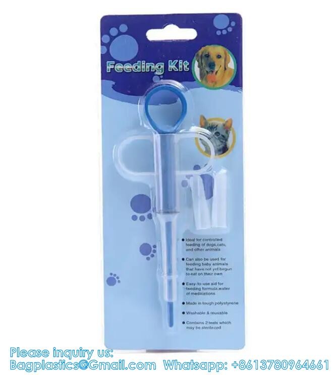 Dual Purpose Pet Pill Feeder Gun Pet Dog Cat Pill Gun Capsule Medication Syringe Medicine Syringe Feeding