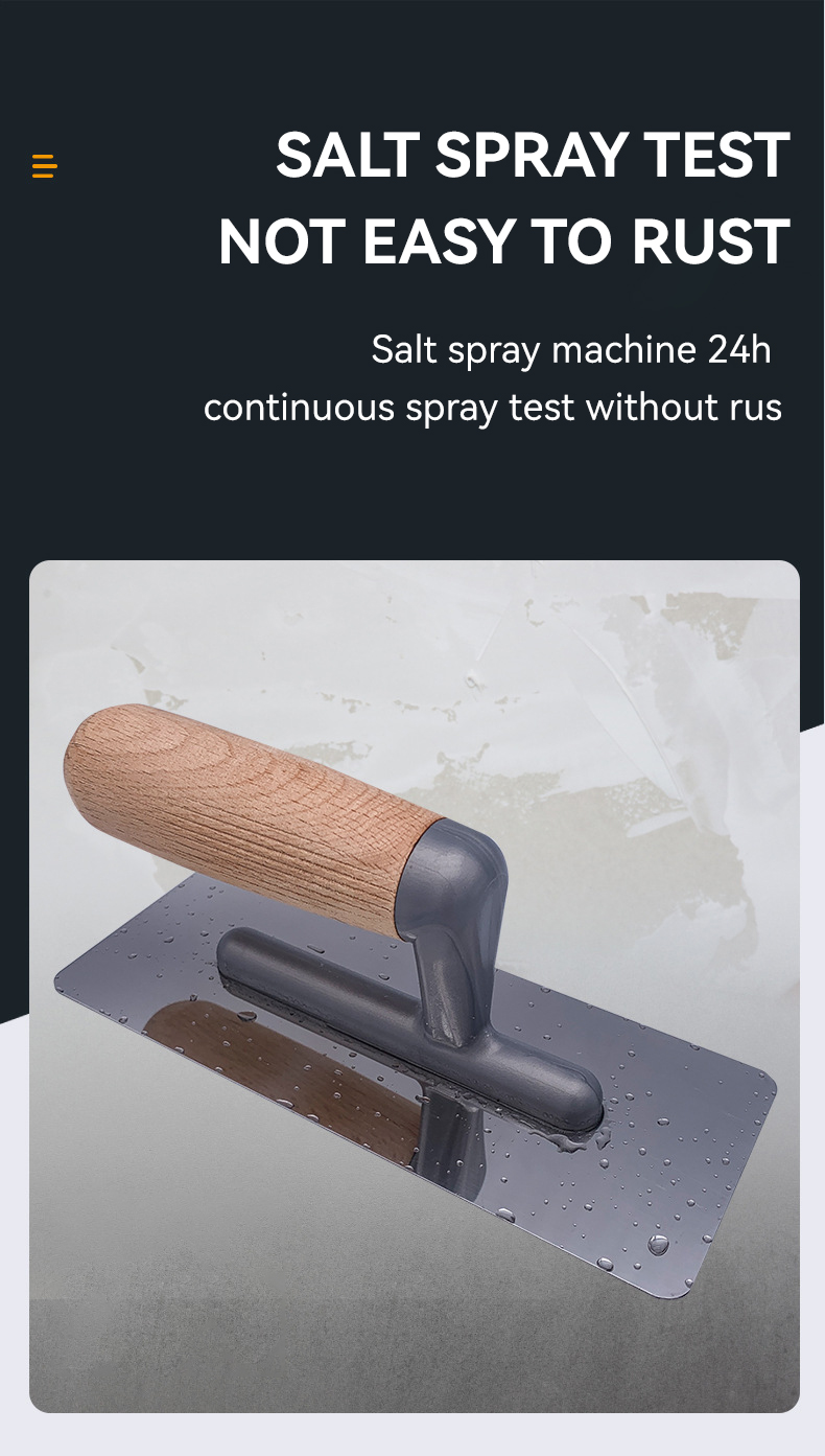 Stainless Steel Rubber Handle Trowel for Finishing Plaster Bricklaying Tasks and Jobs