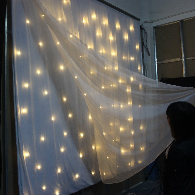 Customizable LED Star Curtain for Stage Backdrops and Room Decoration W Emitting Color