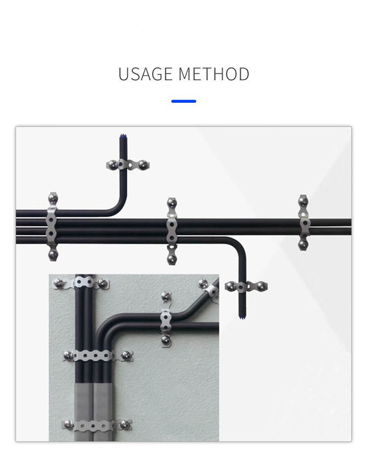 Wire Mounting Solution 100% QC Passed White Metal Rounded Perforated Banding Strip for Wire Bundling
